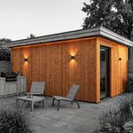 Ca. 80x Douglas Design- Triple- Deens profiel, 22x142mm, lengte 500cm